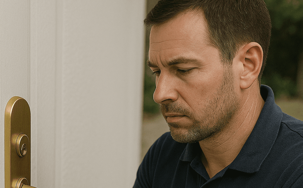 Schlüsseldienst Borgholzhausen öffnet eine verschlossene Tür fachgerecht und hilft zuverlässig bei einer unerwarteten Aussperrung.